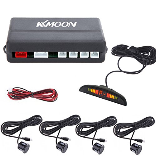 KKmoon Parcheggio LED Car System Radar Reverse Backup + 4 sensori nero