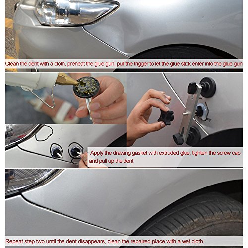 KKmoon PDR fai da te schiocca un danno Dent Ding Car Auto di riparazione del pannello carrozzeria Puller Tool Kit PDR Paintless Dent