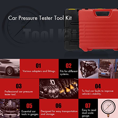 KKmoon-Pompa valvole di spurgo freni-Kit Test per pressione Garage Auto Tester