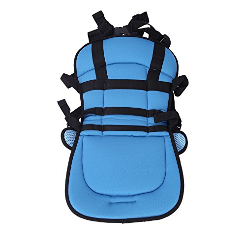 KKmoon - Seggiolino di sicurezza portatile per auto, adatto per neonati e bambini, dotato di cuscino foderato, cinture di sicurezza e tracolla