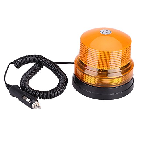 Kkmoon spia High Power LED Car Vehicle Amber Single flash warning Light with Magnetic Mount Beacon Strobe emergency Alarm Lamp