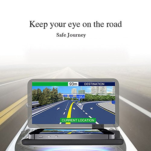 KKmoon Supporto da Auto Universale Multiangolo HUD Navigazione GPS Titolare per Cellulari e Telefonini con Grande Schermo