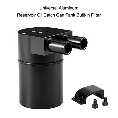 Kkmoon universale aluminum Reservoir oil Catch can serbatoio con filtro integrato; Engine Oil Catch Tank can kit di sfiato