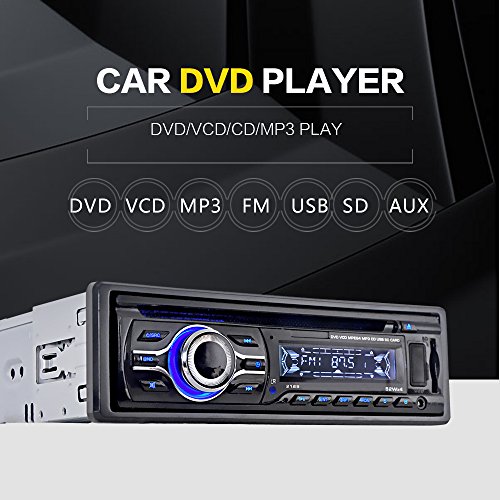 KKmoon Universale In-Dash FM Aux Ingresso Auto Stereo Radio Lettore CD DVD MP3 Lettore con Porta SD/USB