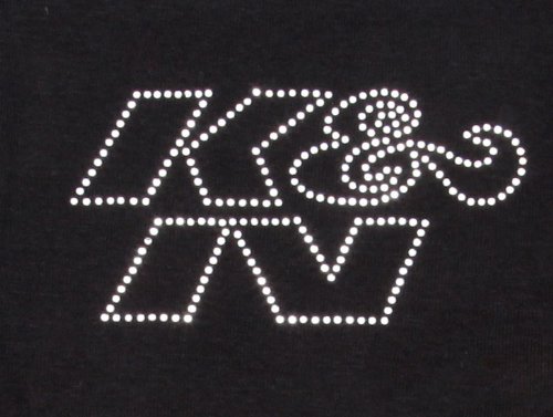 K&N 88-7027-M - Canotta con scritta di strass K&N, colore: Nero