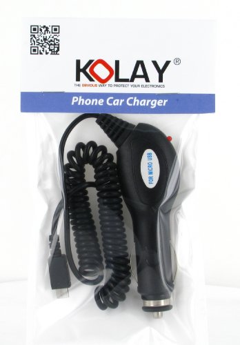 Kolay – Caricabatteria da auto per Huawei Ascend W2 – nero