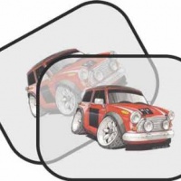 Koolart personalizzato Auto Mini Cooper Rally Parasole della macchina