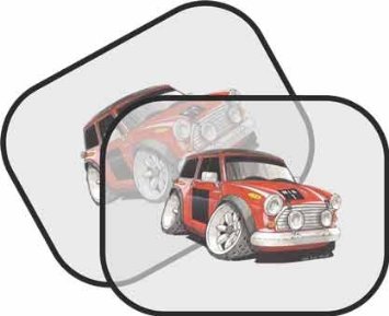 Koolart personalizzato Auto Mini Cooper Rally Parasole della macchina