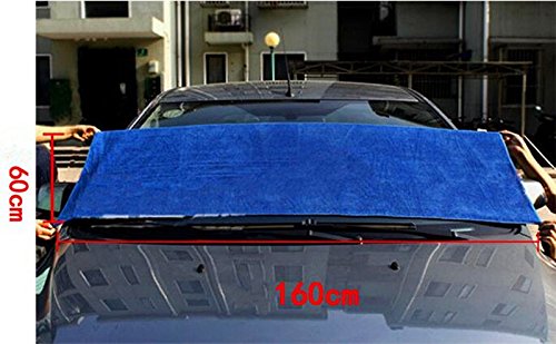 Kry oversize 160*60 cm auto pulizia in microfibra super assorbente Addensato grande auto pulizia panno antibatterico cucina lavaggio asciugamano blu 1PCS