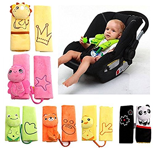 Kui Ji doppio Cartoon Animal Soft Seatbelt strap cover per bambini neonati per cintura di sicurezza per carrozzina auto