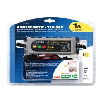 LAMPA - Amperomatic Trainer, caricabatteria intelligente, 6/12V - 0,55/1A