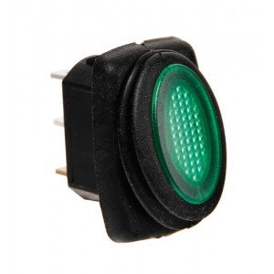 LAMPA - Micro interruttore impermeabile con led - 12/24V - Verde