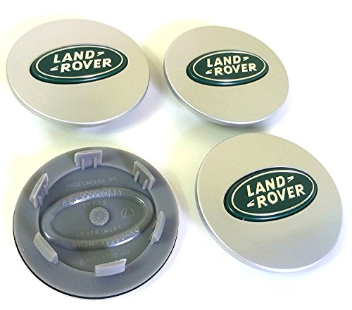 Land Rover centro Caps Hub copertura badge Emblem pz. x 63 mm, colore: Argento/verde