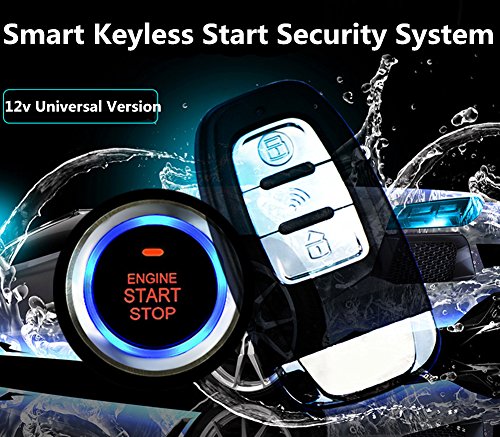 Lanlan:Sistema di Sicurezza,Kit per Auto senza chiavi Conveniente,Universare,Induzione PKE antifurto Pulsante Keyless Entry Kit remoto,8pz 12V