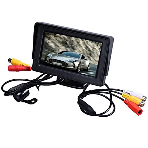 Lanspo 10,9 cm TFT LCD monitor + Car Reverse Rearview Back up camera parcheggio senza fili Kits