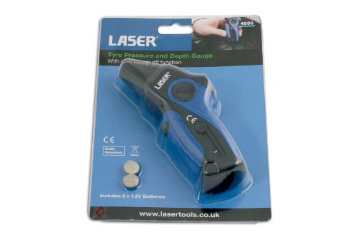 Laser 4886 - Manometro per pneumatici e misuratore spessore battistrada