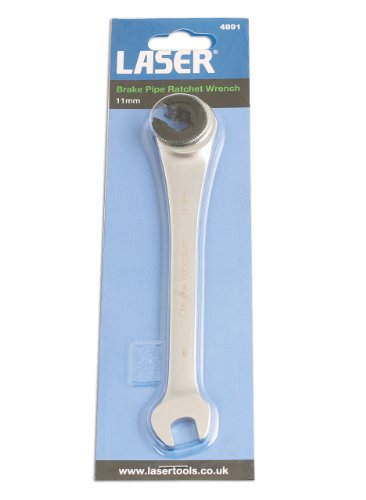 Laser 4891 - Chiave a forchetta / cricchetto da 11 mm per tubi freno