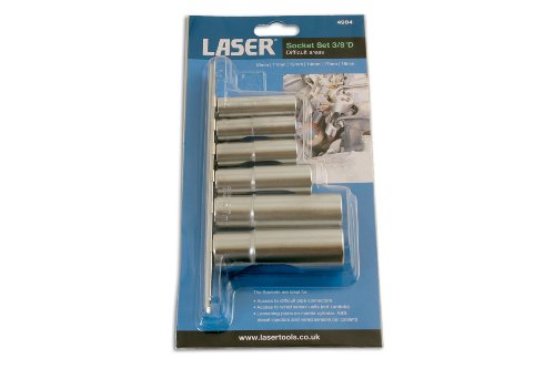 Laser 4984 - Set chiavi a bussola 3/8", per posti difficili da raggiungere