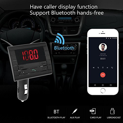 LCD caricabatteria USB auto trasmettitore FM lettore MP3 vivavoce Bluetooth con telecomando