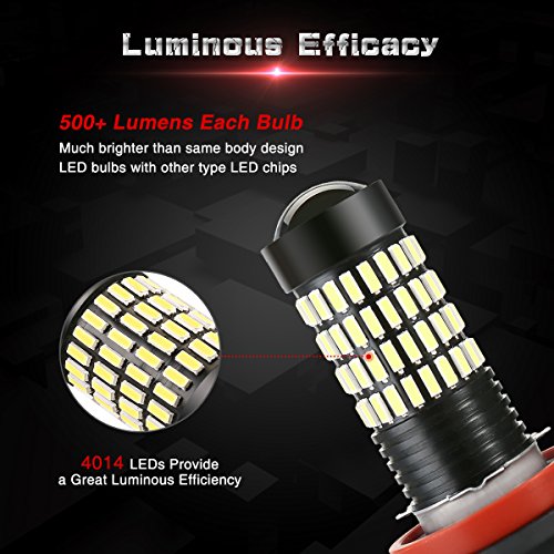 LED Fog Light bulbs H11, Ambother estremamente luminoso max 1000LM 10 W potente auto luci diurne 102 fendinebbia LED impermeabile 12 V