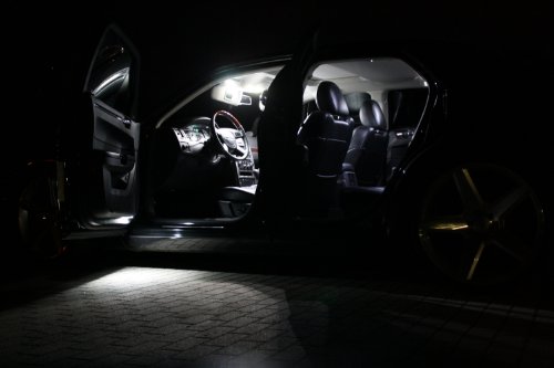 LED-Mafia® – Set da 8 LED per illuminazione interno auto, bianco, articolo 1533–44