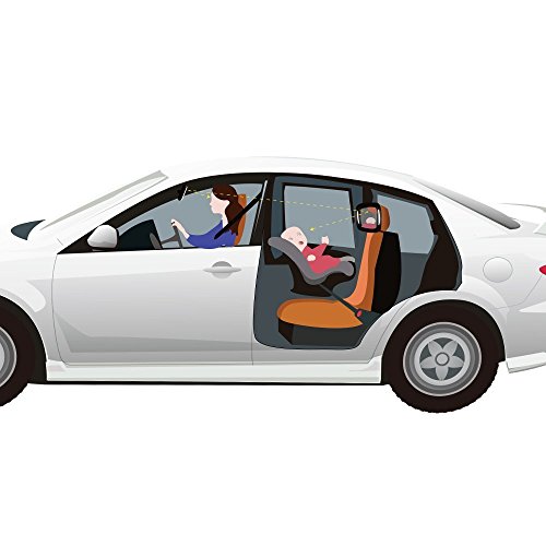 LED specchio per sedile auto con telecomando 360 gradi retrovisore per la luce LED auto morbido infrangibili Rear Facing Car Seat Mirror monitor del bambino Every Move in sight facilmente