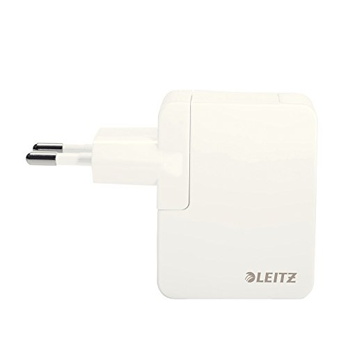 Leitz Caricatore universale Duo, 2 porte USB, Alta velocità, 12W, Bianco, Complete, 62170001
