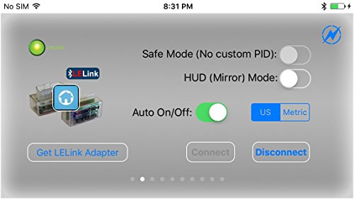 Lelink ^ 2 configurabile auto ON/OFF Bluetooth Low Energy BLE OBD-II OBD2 auto per iPhone/iPod/iPad e Android