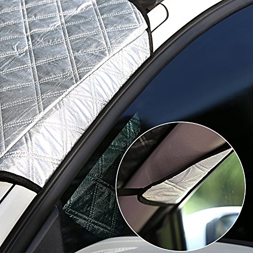 LEMESO, copertura per parabrezza dell’auto, anti neve, brina, ghiaccio, parasole, per SUV (dimensioni: 140 x 113 cm)