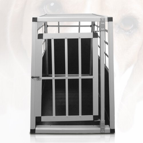 Leopet – Scatola per cani o gatti in alluminio, colore: argento – disponibili in diverse misure a scelta, 75 x 55 cm
