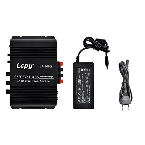 lepy Amplificatore Audio Hi-Fi Stereo 2x45W e 1x68W Separato Subwoofer Uscita 2.1 Canali Amp Amplificatori Auto Casa con Porta USB 5V Potenza Uscita