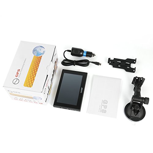 LESHP Navegador GPS Per Auto, Display da 5", Mappe a Vita, 128 MB di RAM e 4GB di ROM, FM/ Video/ MP3/ E-book