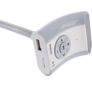 Lettore Mp3 Vivavoce Bluetooth Trasmettitore Fm Con Telecomando, Carta Di Tf E La Porta Usb (Bianco)