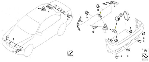 Lhztech auto PDC sensore di parcheggio 3 C0919275L/3 C0 919 275 l per Audi Q7 Renault Grand Scénic II, Laguna Kangoo Volvo XC90 S80 C30 V60