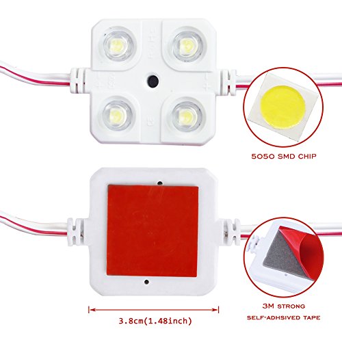 Lianqi 12V 10x4 LED Auto Interior Light Ceiling Dome Light 5050 40SMD Panel Kit White Light, for RV,Van, Camper Truck, Garage, Off-road Vehicle, Boat, Cabinet, Shed, Eaves