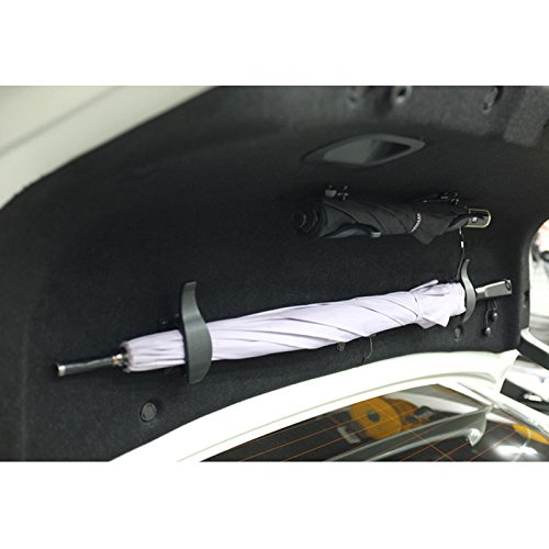 [Lifetech Trunk Umbrella Holder] Gancio multifunzione per cofano auto, supporto per ombrello, installazione rapida colore: nero