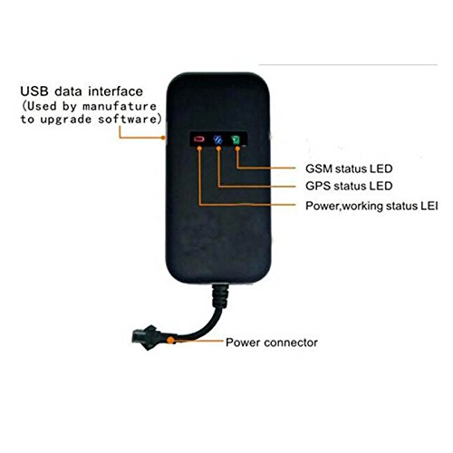Likorlove Tracker GPS per Auto, Dispositivo di Localizzazione Mini GSM GPRS SMS Locator Tempo Reale in Tempo Reale per Scooter Veicolo Auto Moto Veicolo