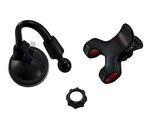Lilware artigli lungo tubo morbido supporto universale da auto per smartphone/GPS – nero/rosso