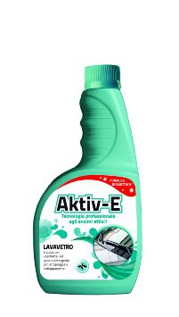 LINEA AKTIV-E: LAVAVETRO 250ml Liquido per vaschette. Ad azione detergente con atipioggia e antiappanante.