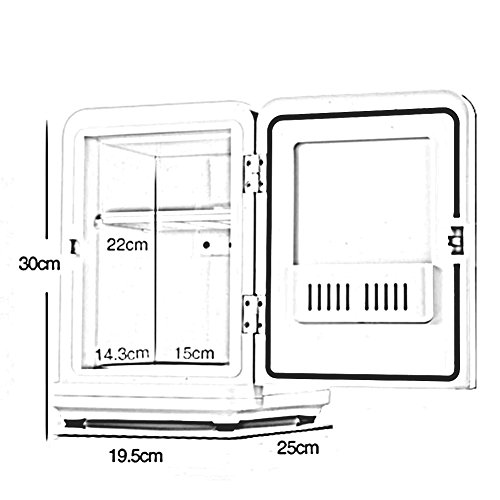 LIQICAI 4.7L Portatile Per Mini Frigo Refrigerazione Riscaldamento Raffreddamento Auto Casa, 195 x 250 x 300 mm, 2 colori opzionali ( Colore : Cow color )