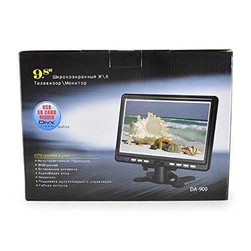 Litchi ultrasottile 22,86 cm larghezza TFT digitale con Display LCD TV Monitor per poggiatesta auto Display Video con USB/SD 16:9 TFT-LCD colore ATV/scheda di - spina UK