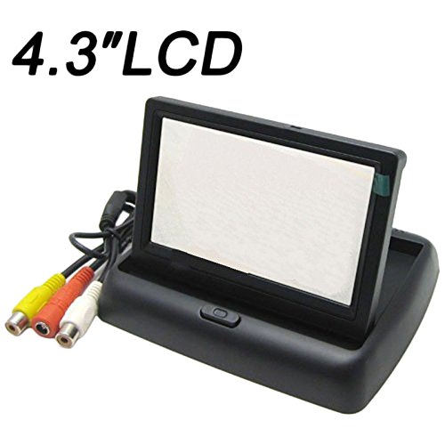 LKOUS 10,9 cm pieghevole colore TFT LCD auto posteriore telecamera per la retromarcia Security Monitor Per La Macchina Fotografica DVD VCR