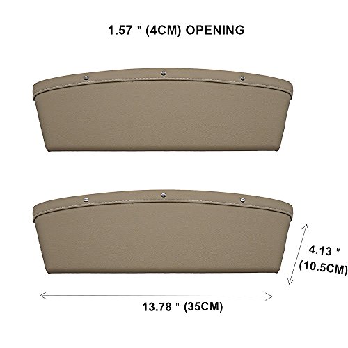 Locen Premium PU leather car seat Gap filler Catch laterale tasca organizer set di 2
