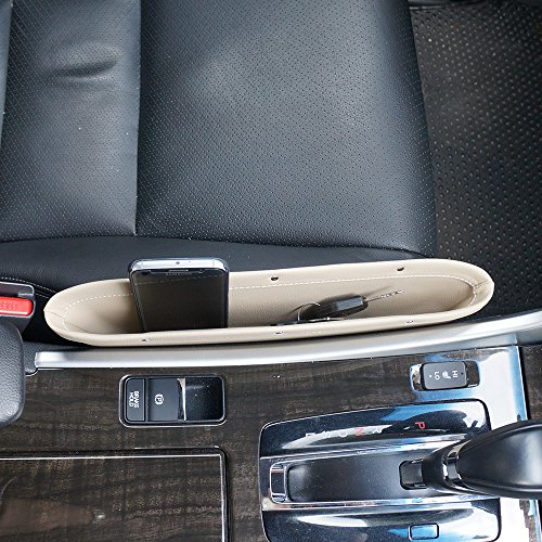 Locen Premium PU leather car seat Gap filler Catch laterale tasca organizer set di 2