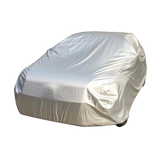 logei® Garage Telo copriauto auto copertura comprende speciale copertura impermeabile Taffettà Impermeabile Anti UV , Argento (M:431*165*120cm)