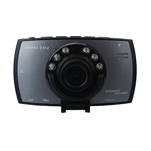 Lonshell 2 x 6,1 cm schermo Full HD 1080p auto DVR veicolo fotocamera, ultra grandangolare 170 ° video registratore, cruscotto Cam con G-Sensor visione notturna (nero)