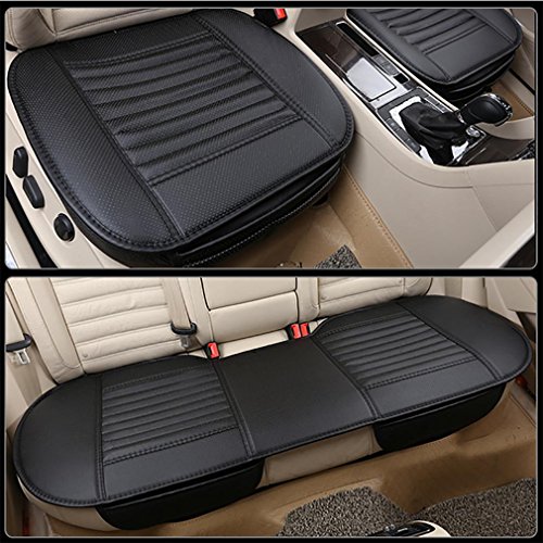 LPY-Cuscino sedile auto, Copri sedile auto [pelle] Ammortizzatore auto confortevole traspirante, Protezione sedile auto , black