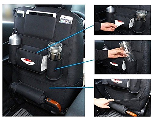 Lscy pelle universale auto sedile posteriore organizzatore multi tasche Backseat Holder for Toys bottiglie iPad Mini
