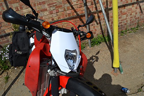 Luce Fanale Anteriore Di Buona Qualità Bianco Per Enduro Motocross Supermoto Trails e Streetfighter