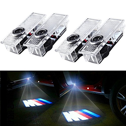Luce per proiettore per porta auto, BSVLIA 4 pezzi logo auto luci di benvenuto per auto a LED luci per fantasma (4 PCS)
